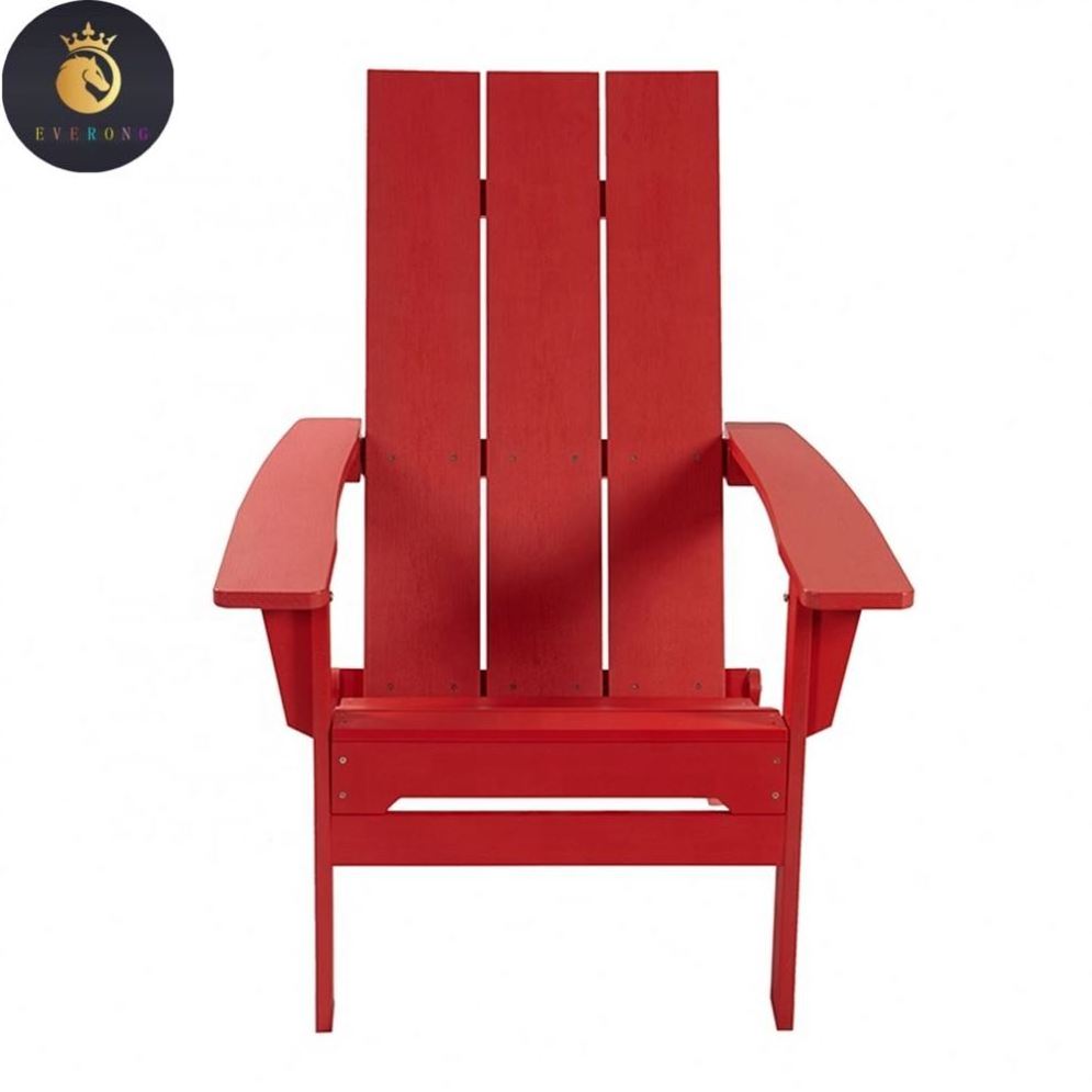 Red Folding Waterproof Recycled Wood Red Outdoor Garden Patio Furniture Pool Poly Chair