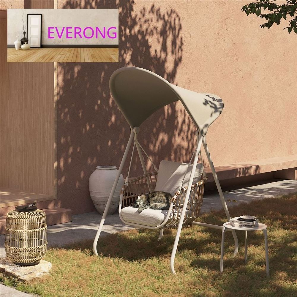 everong Hot Sale  Patio Garden Swinging Chairs Outdoor Furniture Canopy Single Hanging Chair