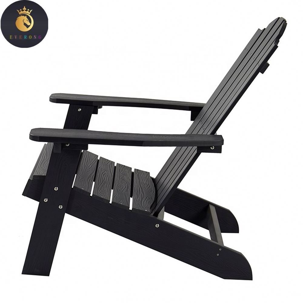 Black Wholesale Recycled Plastic Wooden Outdoor Furniture Folding Hdpe Garden Patio Chair