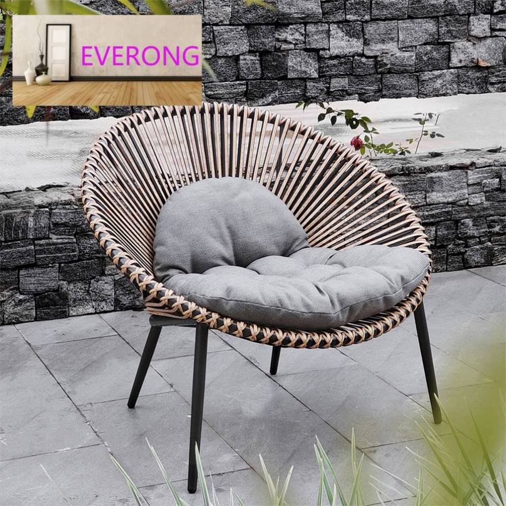 everong Handcrafted Rattan Furniture Terrace Table And Chairs Modern Balcony Furniture Outdoor Lounge Set