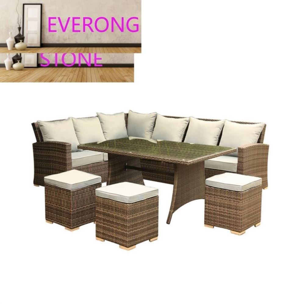 Sectional design garden outdoor furniture sofa set with Synthetic rattan for patio home use