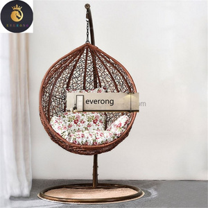 Living Room Single Rattan Rocking Swing Steel Garden Egg Double Indoor Outdoor Furniture Bird's Nest Hanging Chair