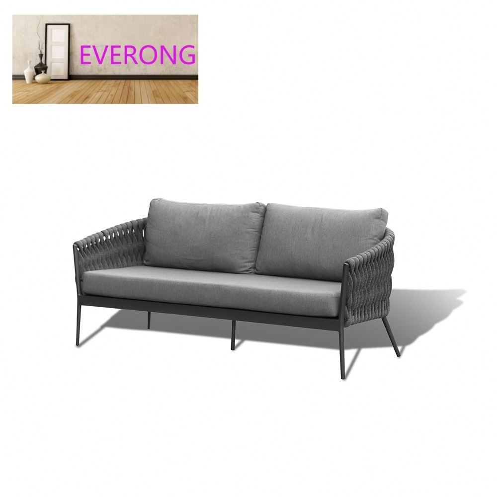 everong Leisure Loveseat Outdoor Sofa Set Outdoor furniture Aluminum Frame Rope Woven Sofa Patio Furniture Set