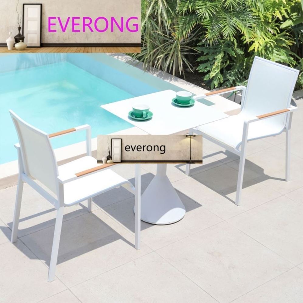 Aluminum Outdoor Furniture Four Chairs Dining Table Sets Patio Garden Table And Chairs Dining Sets