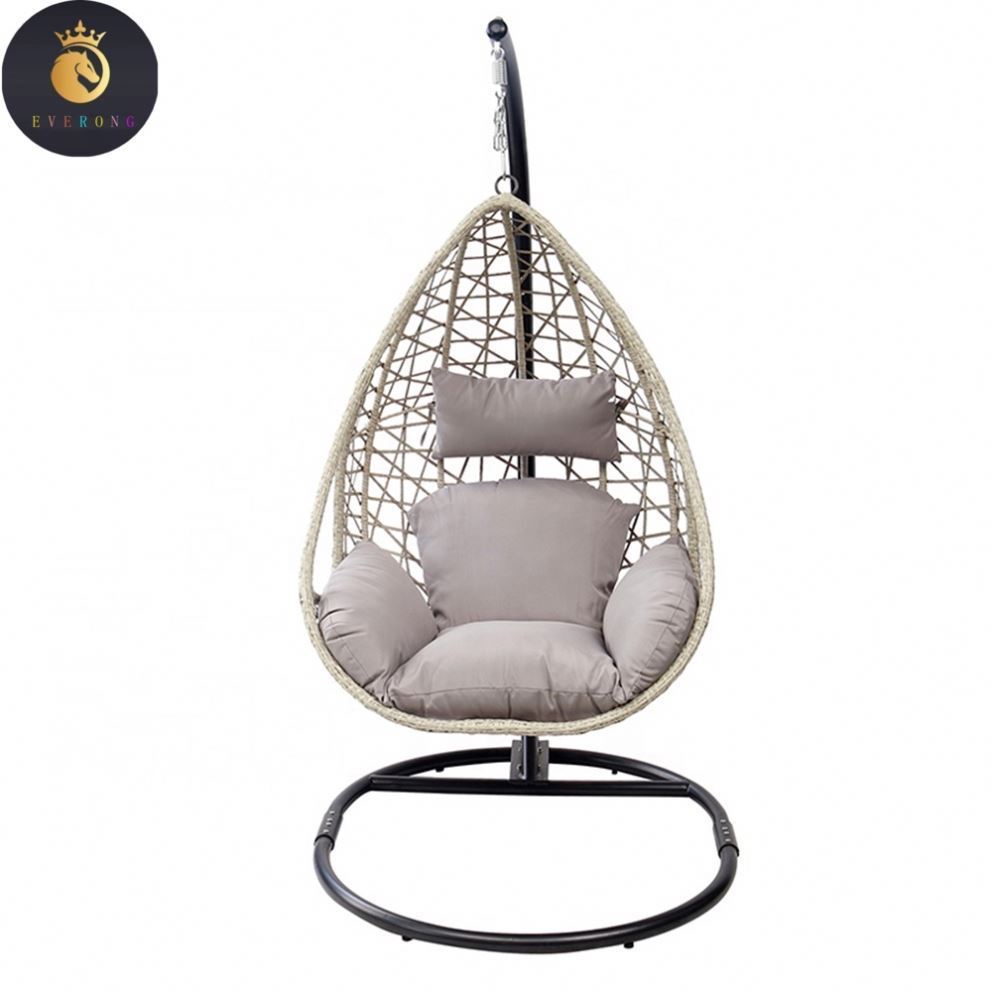 Teardrop Design Wicker Garden Backyard Furniture Outdoor Patio Rattan Hanging Swing Chair