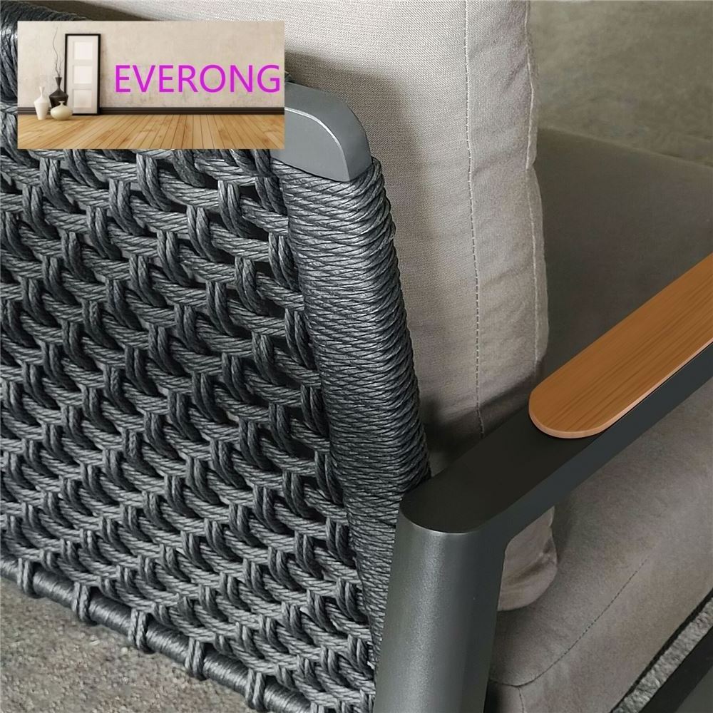 everong High Quality Hotel Furniture Outside Sofa Luxury Garden Sofa Set Outdoor Furniture  Rattan Patio Set