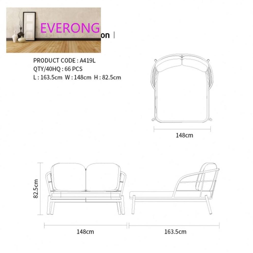 everong High-end Hotel Furniture 5 Star Modern Poolside Sunbeds Swimming Pool Furniture Rattan Daybed Outdoor