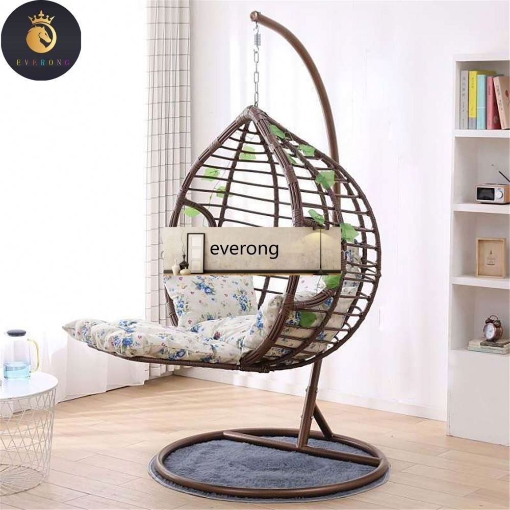 Living Room Single Rattan Rocking Swing Steel Garden Egg Double Indoor Outdoor Furniture Bird's Nest Hanging Chair