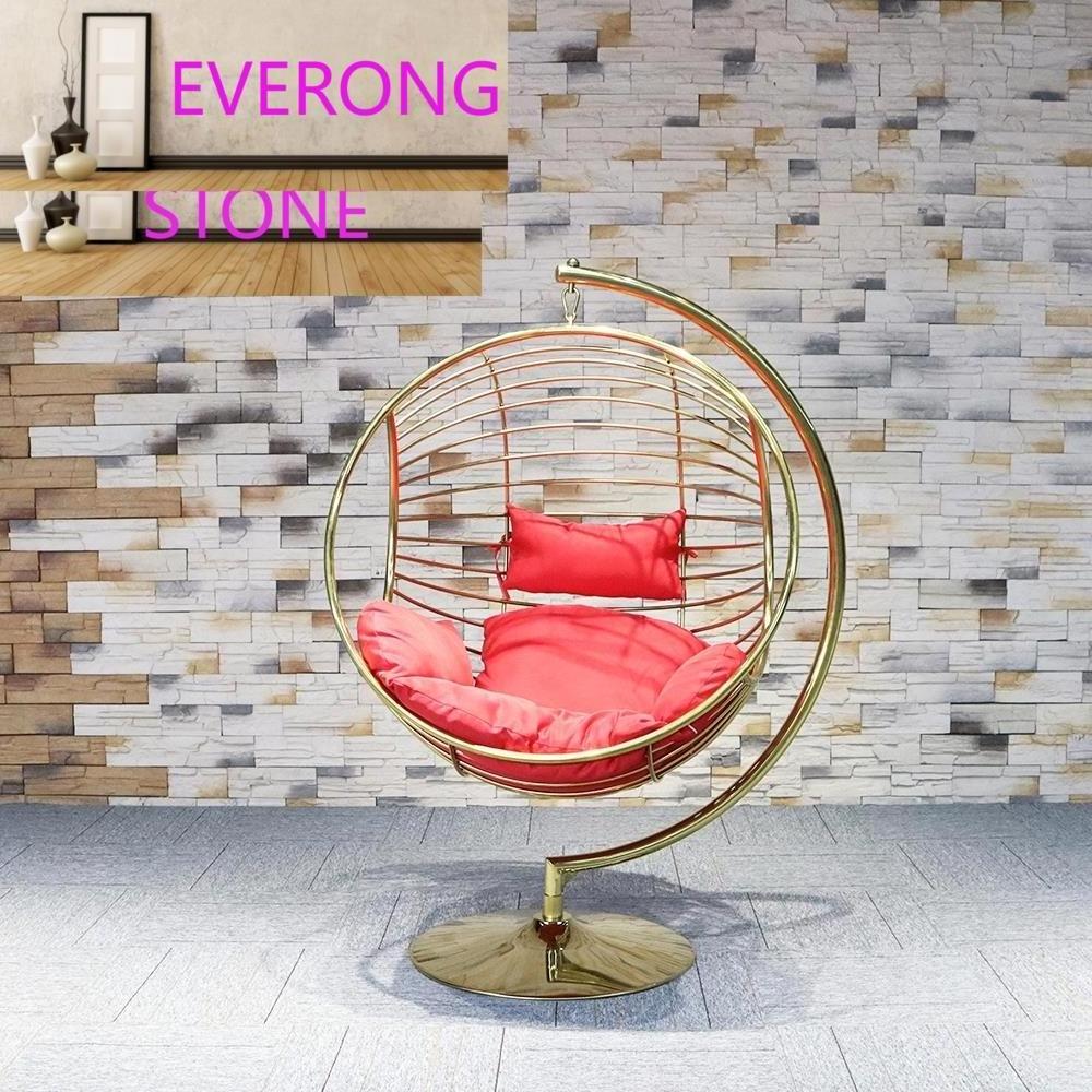 European style outdoor stainless steel furniture patio waterproof swings hanging swing chairs for garden