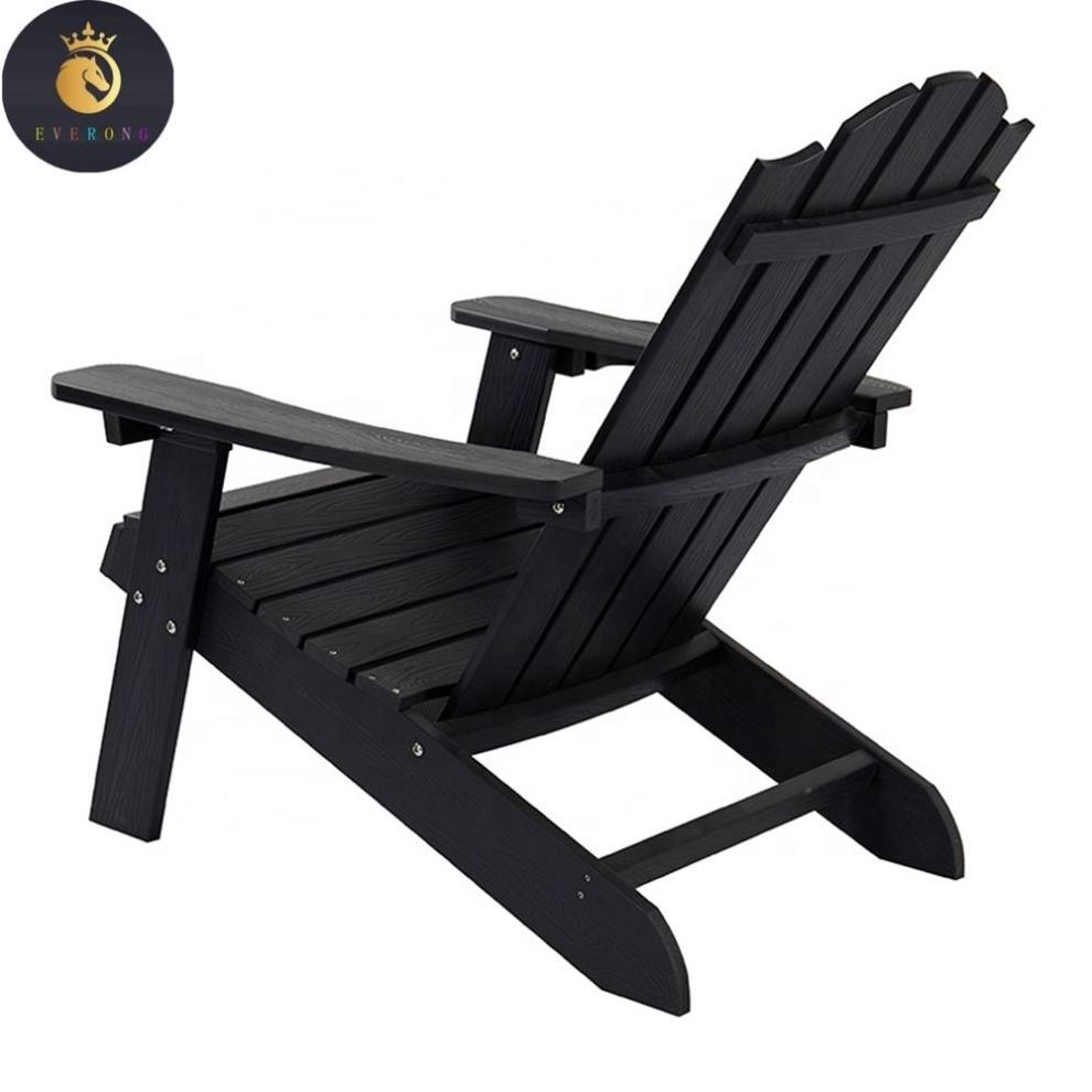 Black Wholesale Recycled Plastic Wooden Outdoor Furniture Folding Hdpe Garden Patio Chair