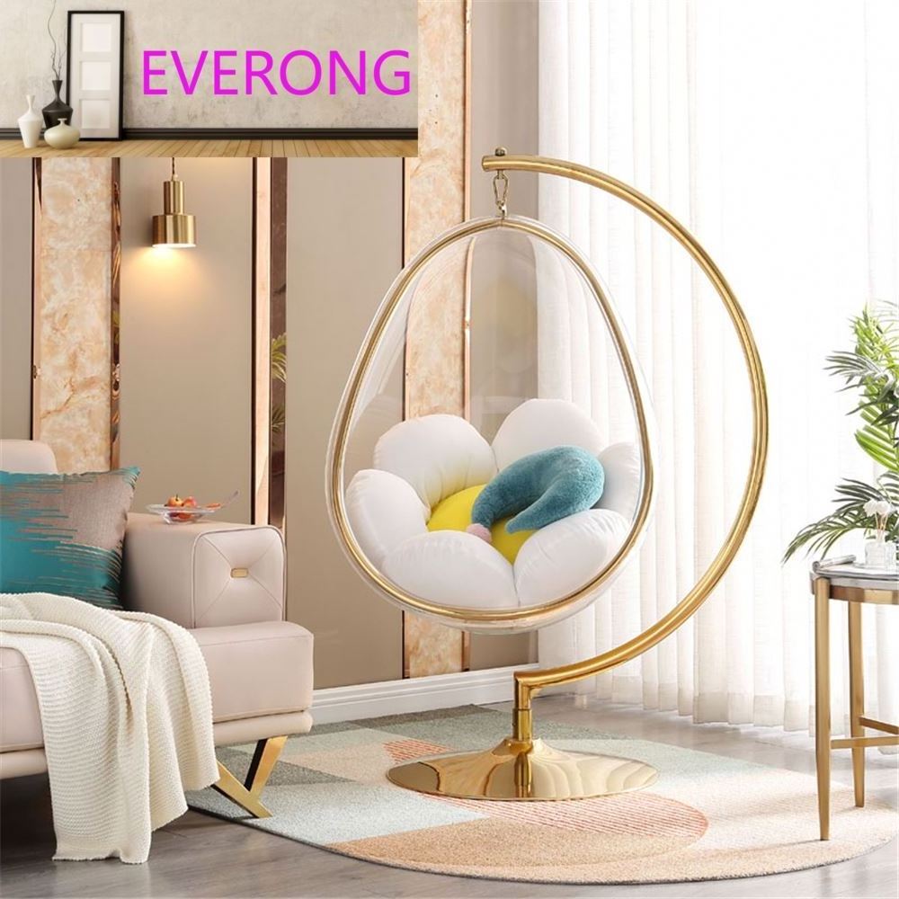 Egg-Shaped Patio   Furniture  Floor Stand Type Globe Type Hanging  Chair  Acrylic Bubble   Swing Chair Garden Furniture