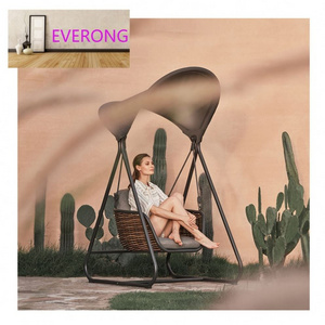 everong Hot Sale  Patio Garden Swinging Chairs Outdoor Furniture Canopy Single Hanging Chair