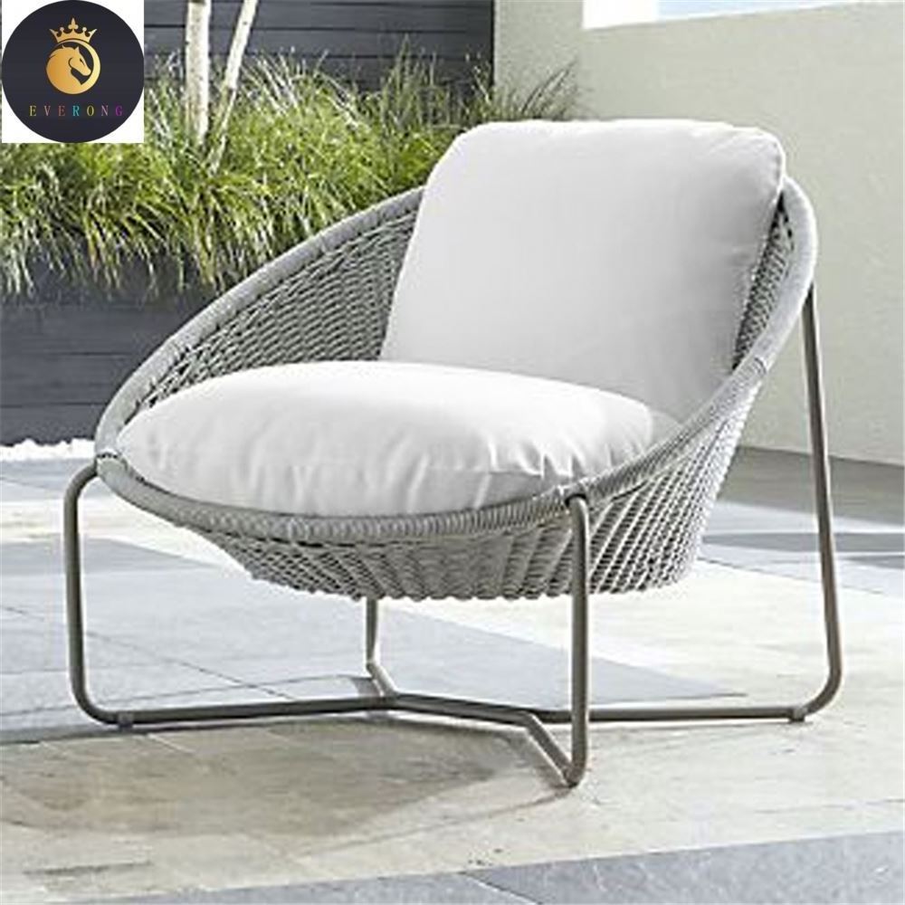 Modern Outdoor Leisure Furniture Round Terrace Outdoor Rocker Chair String Rocking Chairs