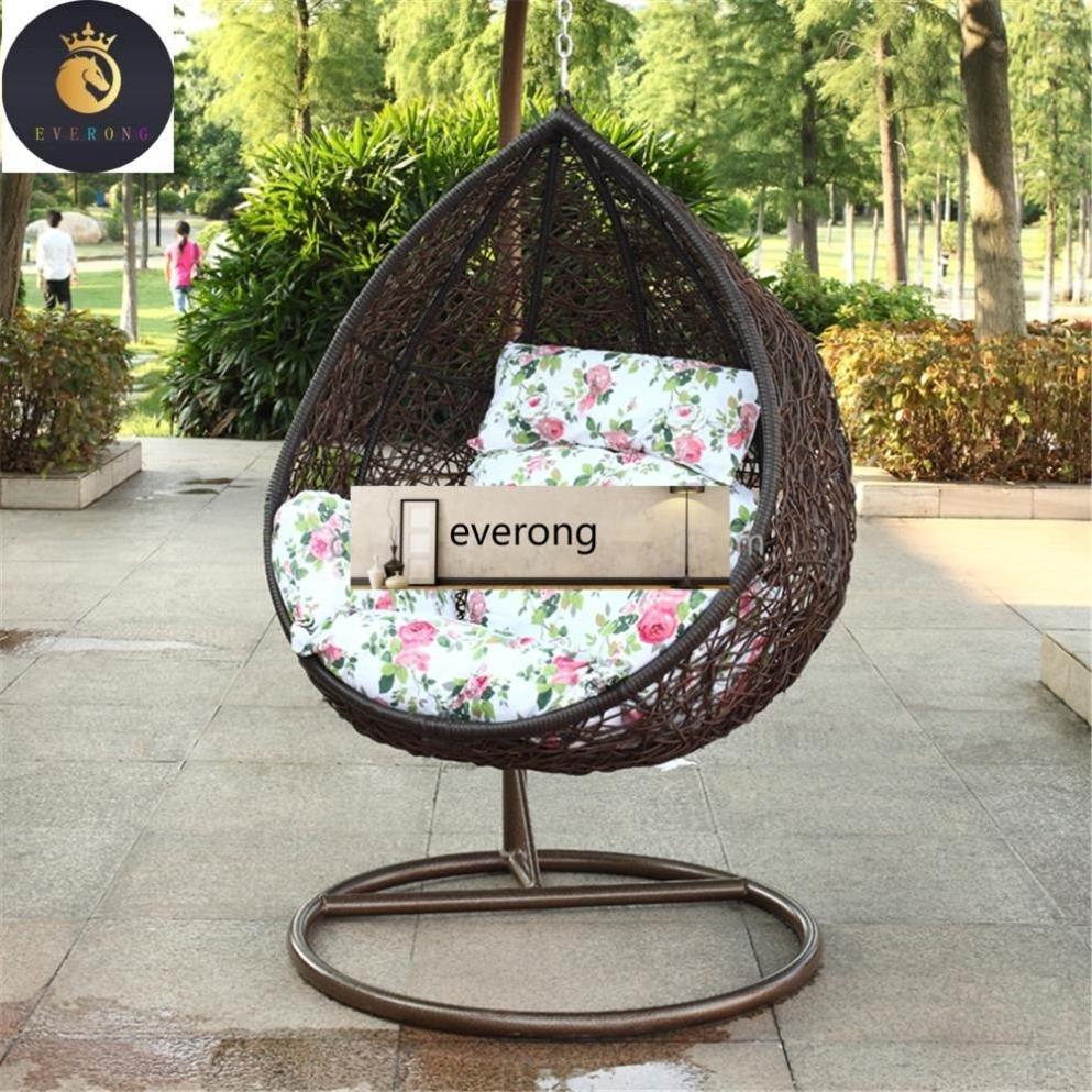 Living Room Single Rattan Rocking Swing Steel Garden Egg Double Indoor Outdoor Furniture Bird's Nest Hanging Chair