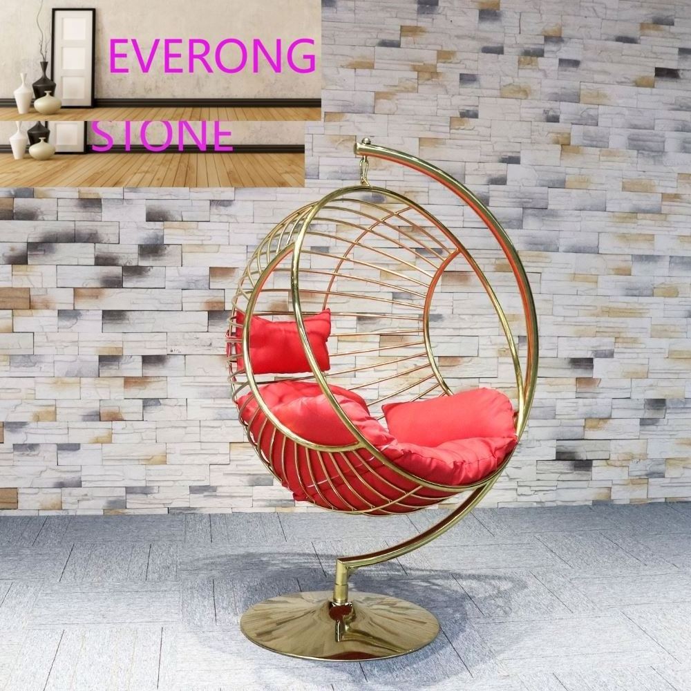 European style outdoor stainless steel furniture patio waterproof swings hanging swing chairs for garden