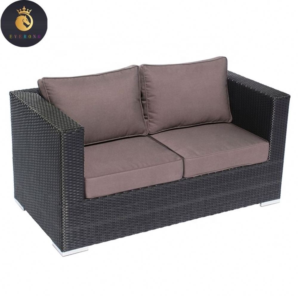 Rattan Removable Ottoman Waterproof Cane Dining Table Sofa Height Luxury Furniture Patio Set Garden Aluminum Outdoor Sofa Set