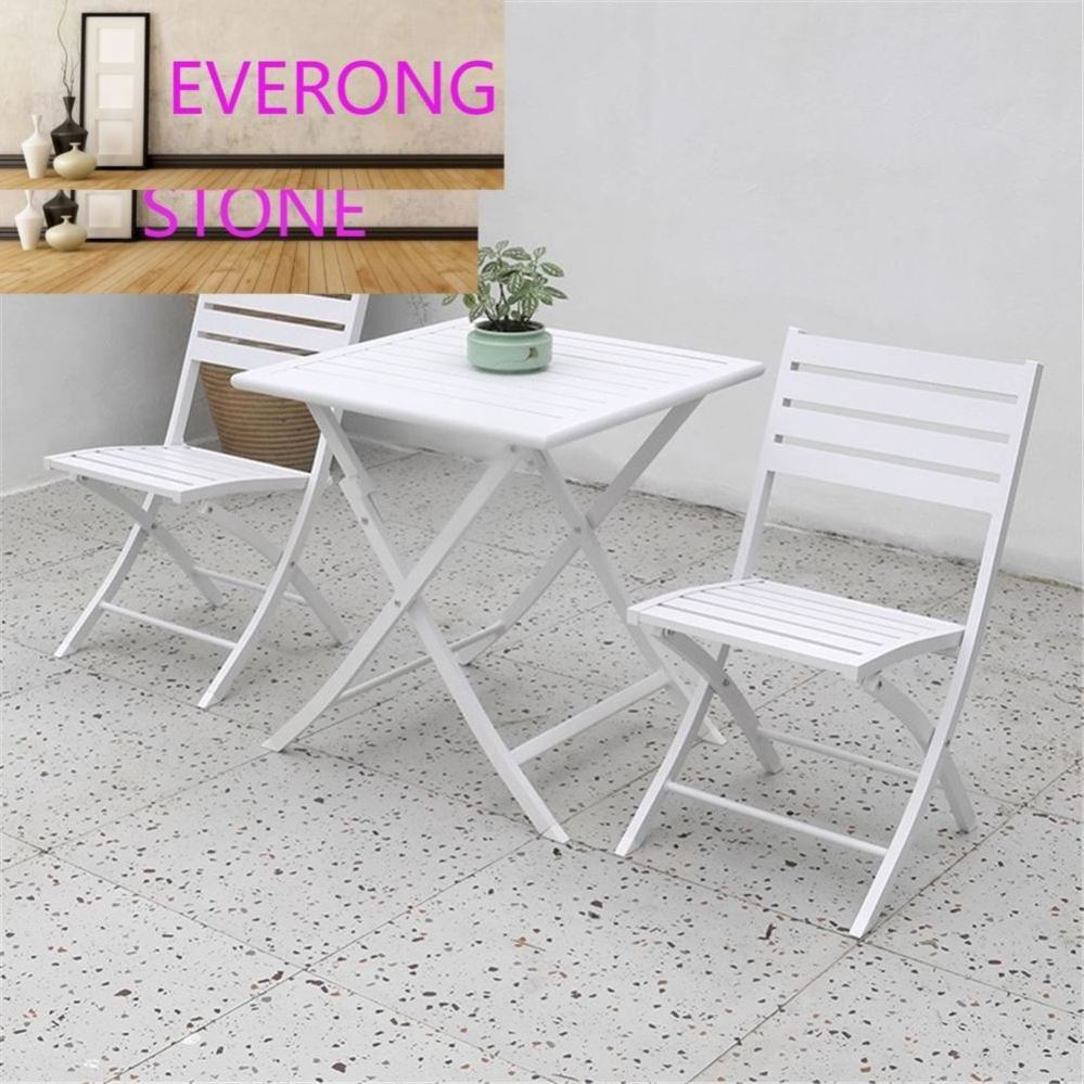 Champagne aluminum garden Furniture with 4 chairs and 1 folding table set For Outdoor Patio Use