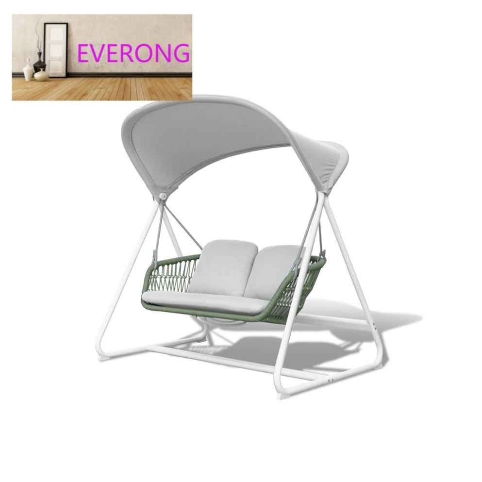 everong Wholesale Patio Rattan Chair Swing Garden Outdoor Modern Canopy Hanging Chair Outdoor Furniture Patio Swing