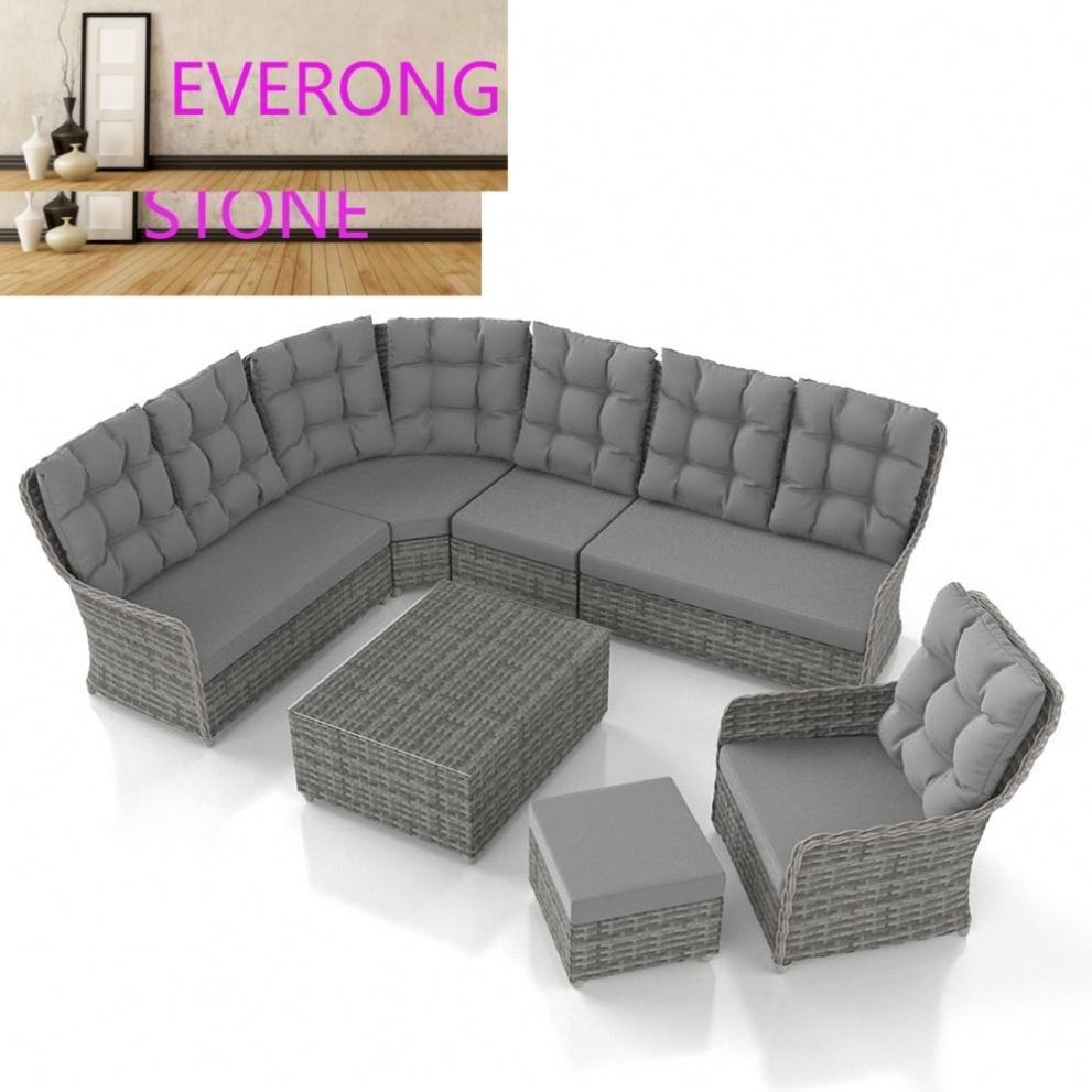 Sectional design garden outdoor furniture sofa set with Synthetic rattan for patio home use