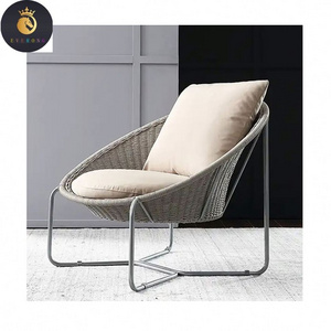 Modern Outdoor Leisure Furniture Round Terrace Outdoor Rocker Chair String Rocking Chairs