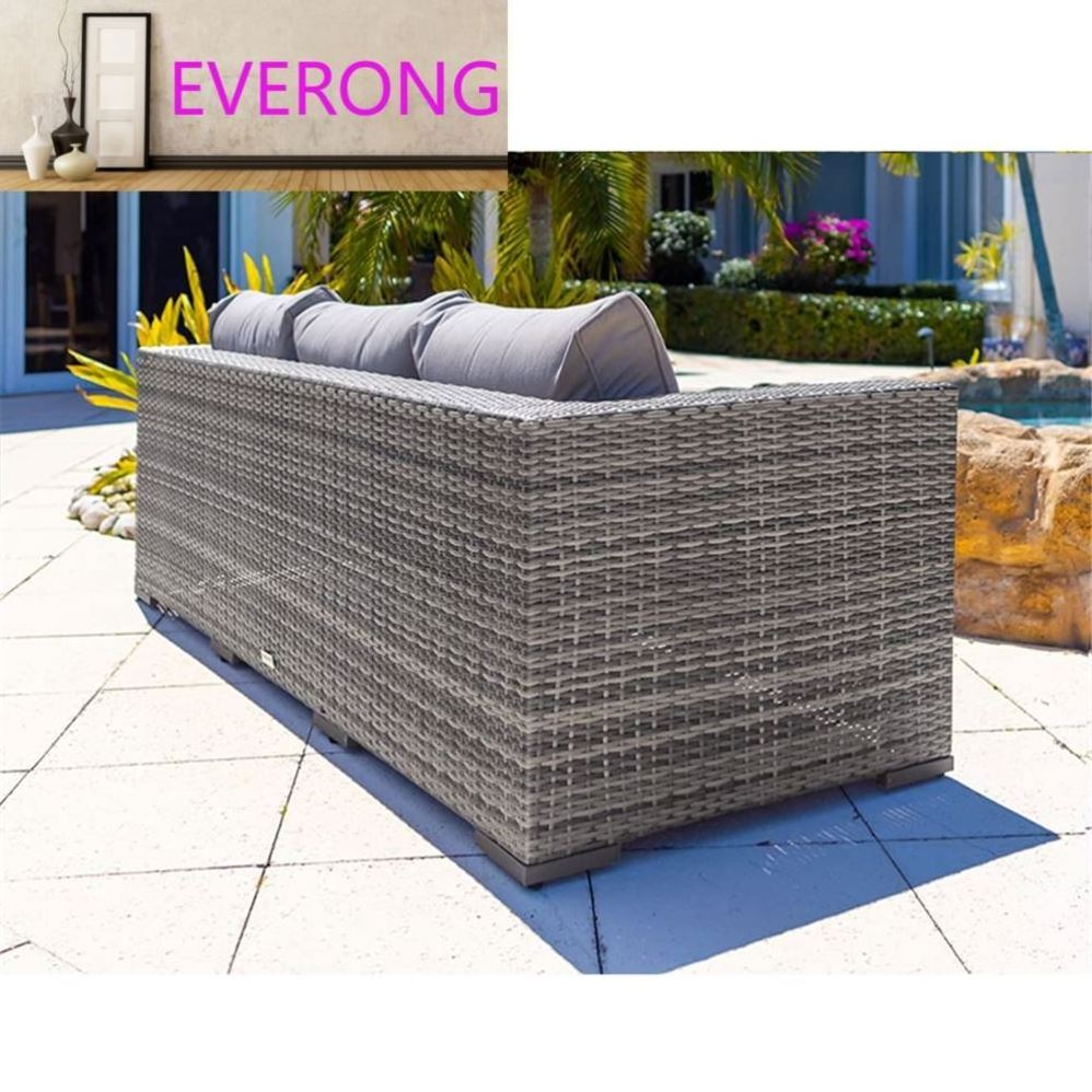 Resin Wicker Outdoor Patio Furniture Lounge Sofa Set Durable Contemporary Garden Set Set EV-011 6-piece L Technorattan Furniture