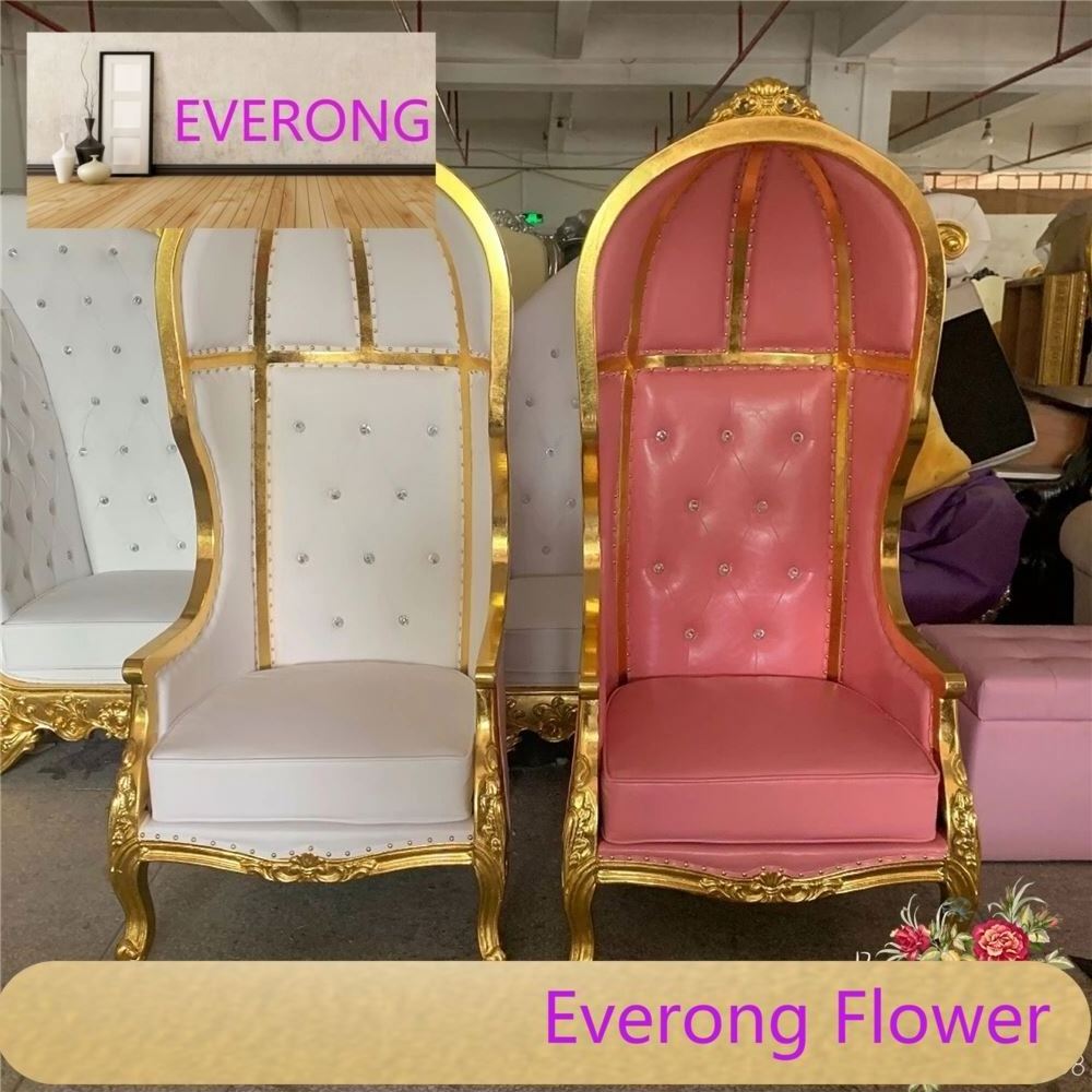 Wholesale Luxury Banquet Hotel Wedding Party Hotel Event King Throne Birdcage Wood Chairs