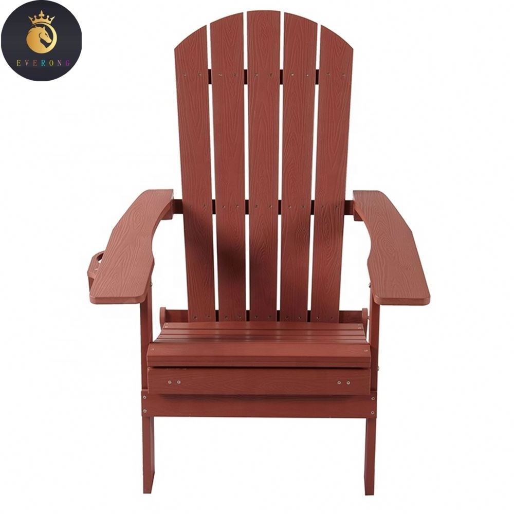 Red Recycled Wholesale Outdoor Pool Furniture Plastic Wood Folding Hdpe Adirondack Chair