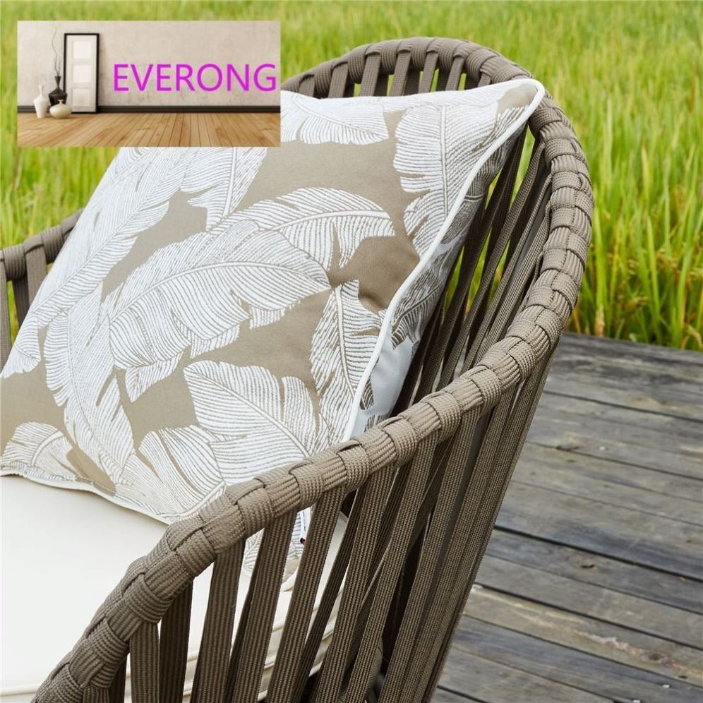 everong Modern Garden Set Aluminium Outdoor Furniture 3 Pieces Leisure Balcony Rope Outdoor Table Chair Set