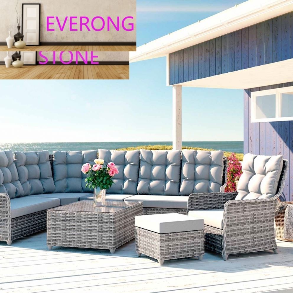 Sectional design garden outdoor furniture sofa set with Synthetic rattan for patio home use