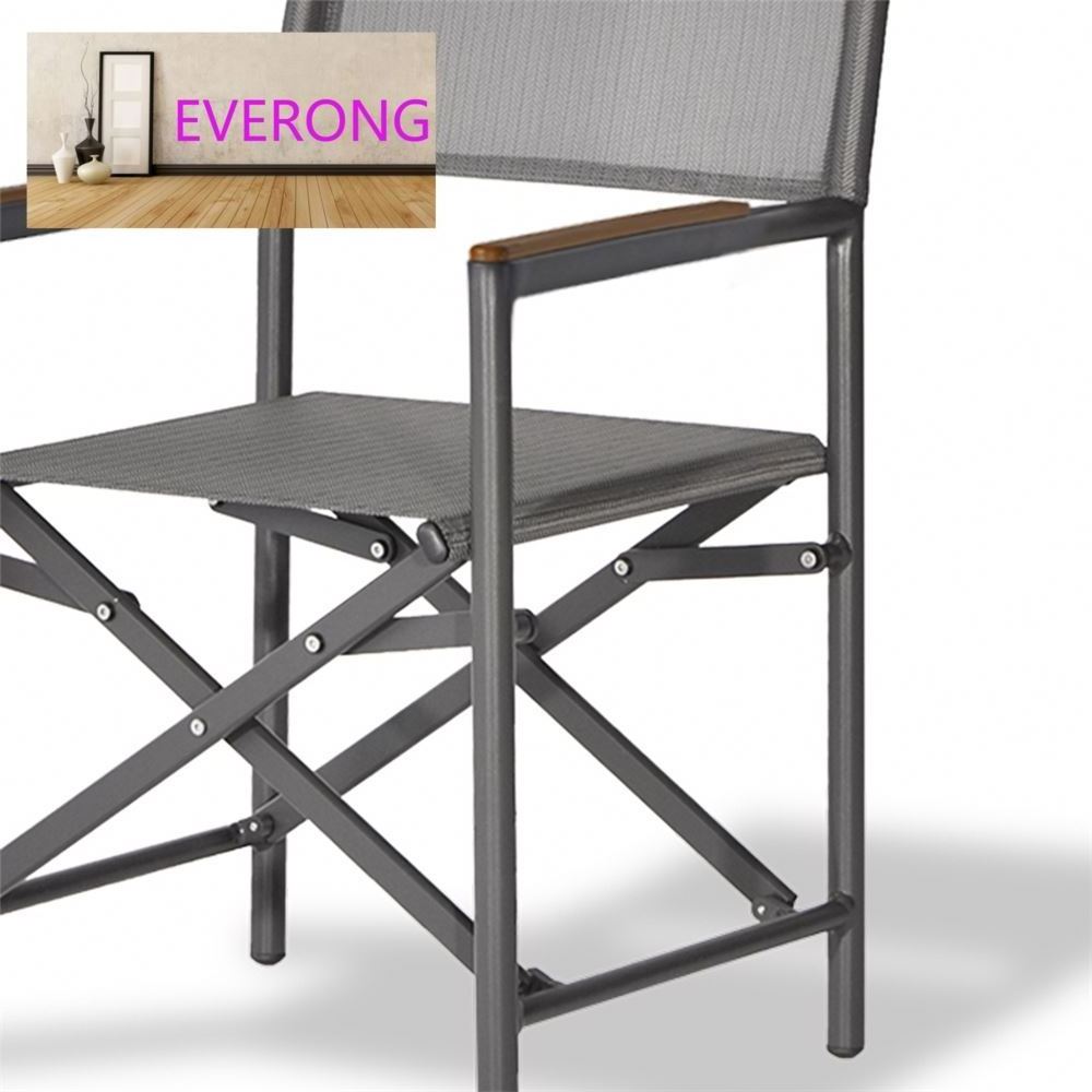 everong Modern Patio Furniture Leisure Zero Gravity Chair Outdoor Furniture Black Aluminum Garden Folding Chair