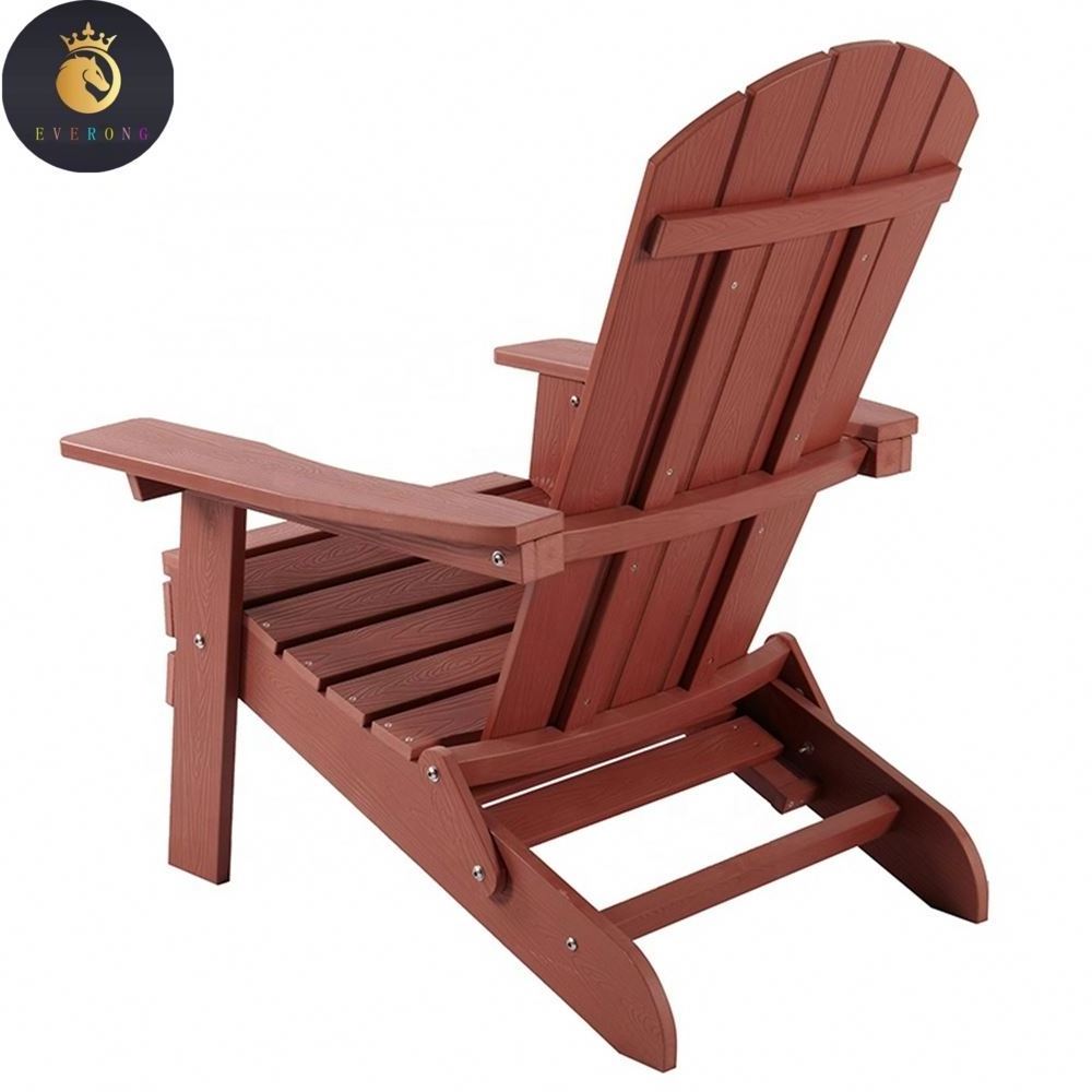 Red Recycled Wholesale Outdoor Pool Furniture Plastic Wood Folding Hdpe Adirondack Chair