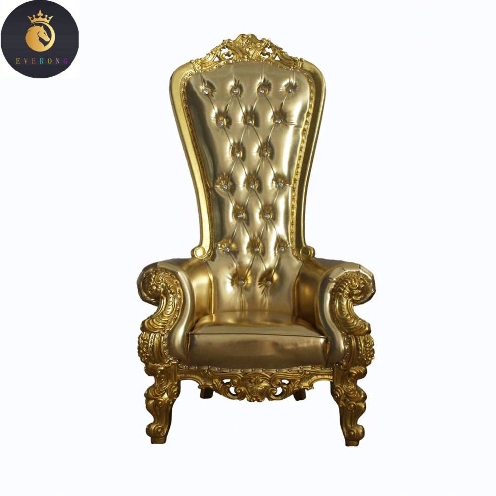 Modern Antique Royal Bride and Groom Chairs Luxury Lion Throne Sofa for Wedding King and Queen Seating for Hotel Dining