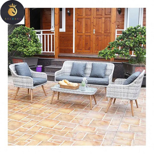 Best Selling Garden Rattan Stackable Couch Round Outdoor Patio Sets Sofa