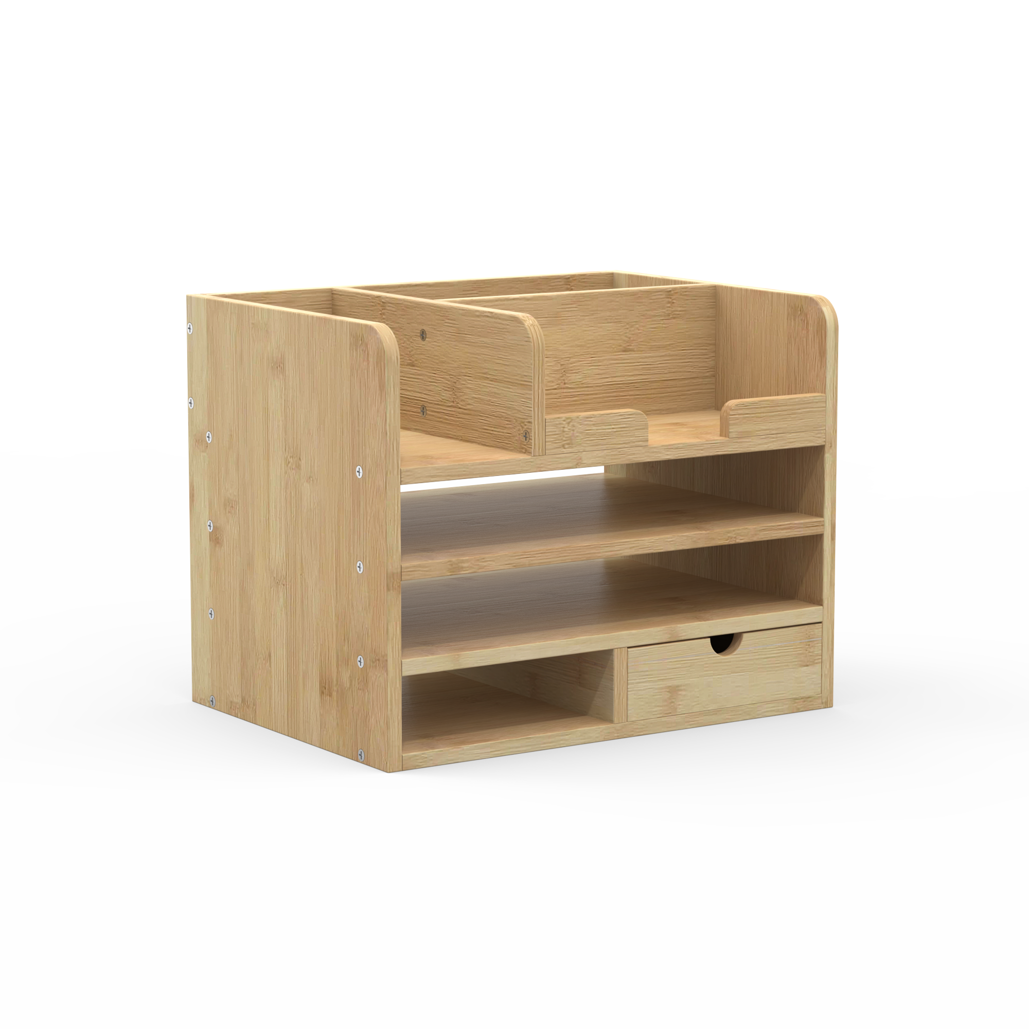 HOSTK New Office Modern Customization File Desktop Storage With drawers Bamboo Desk Organizer Shelves