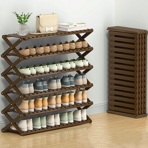 ZZBIQS Multi-layer Storage Shelves Cabinet Modern Shoe Organizer Simple Modern Shoe Storage Cabinet Home bamboo shoes rack