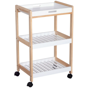 Custom 3 Tier Mobile Serving Trolley Kitchen Cart with Rolling Wheels Kitchen Trolley With 3 Storage Baskets for Bathroom