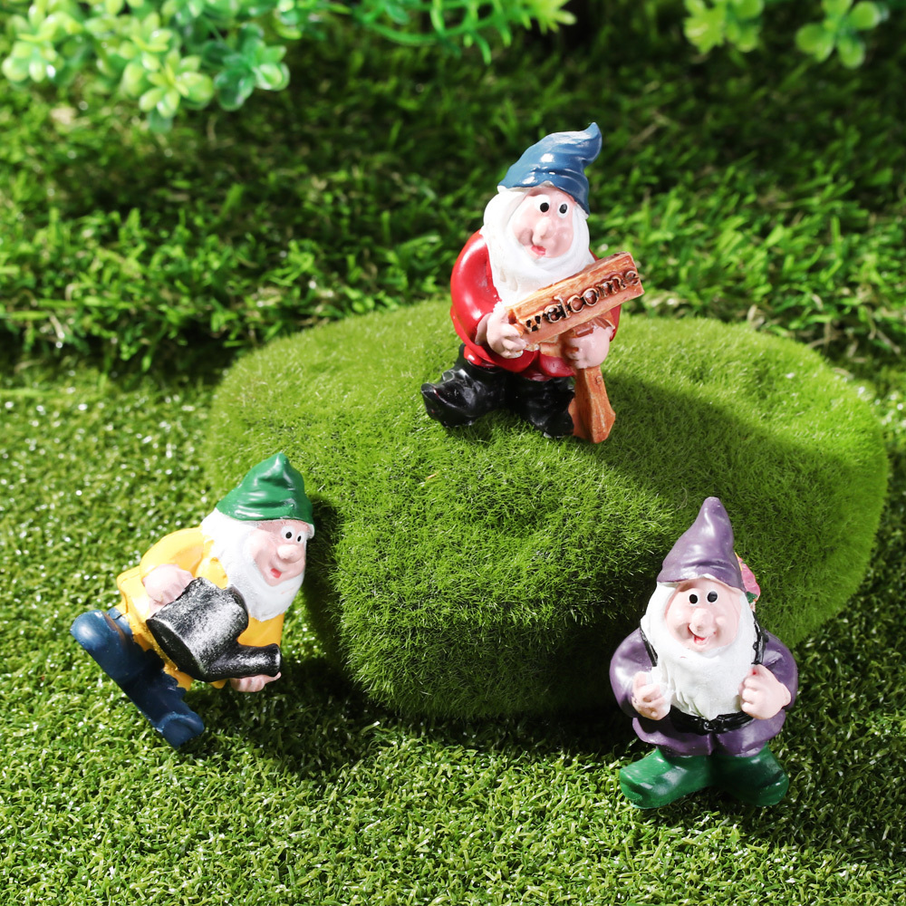 Drunk Elves Figurines Resin Funny Dwarf Elf Moss Terrarium Ornaments Fairy Garden Miniature Gnomes Desktop Decoration