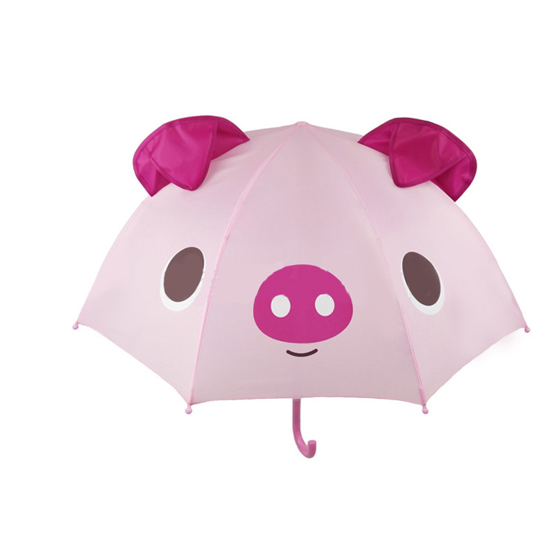 Cartoon Kids For Girls Boys Child Animation Creative Long-handled 3D Ear Modeling Children Umbrella