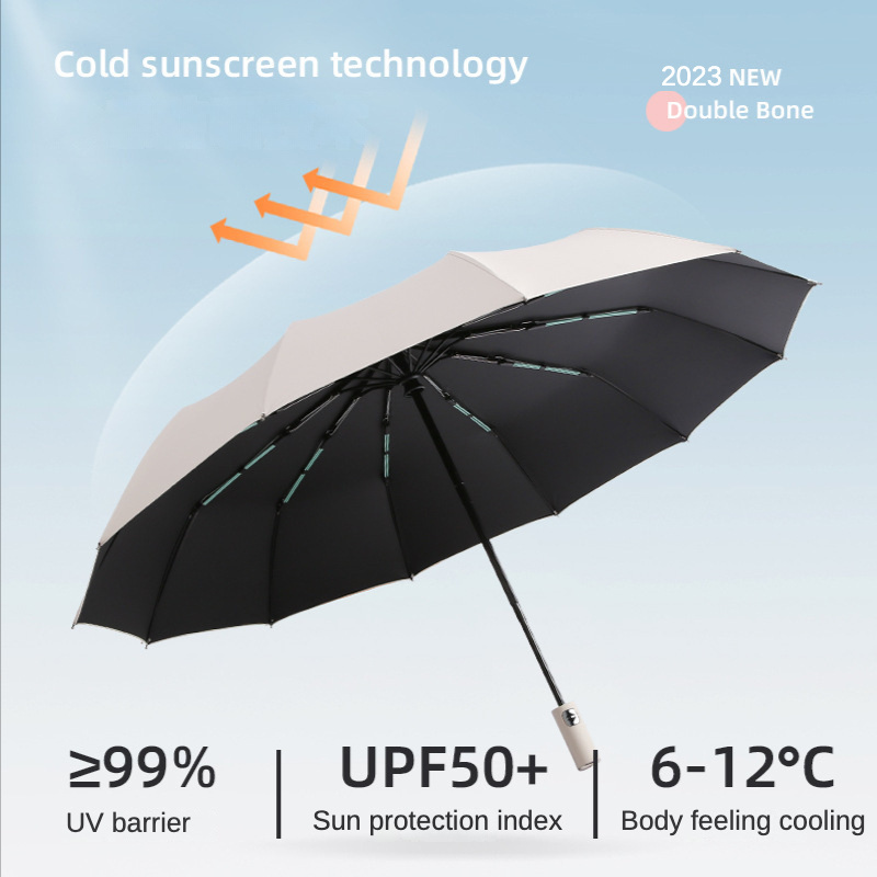 Ultra-strong 32 Automatic Umbrella for Men Double Bone Sunny and Rainy Sunshade Windproof Waterproof Uv Sunproof Umbrellas