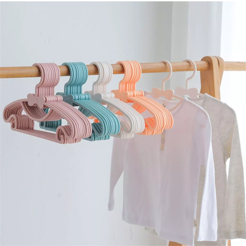 Baby Children Coats Storage Closet Organizer Kids Clothes Hanger Racks Portable Display Plastic Hangers Home