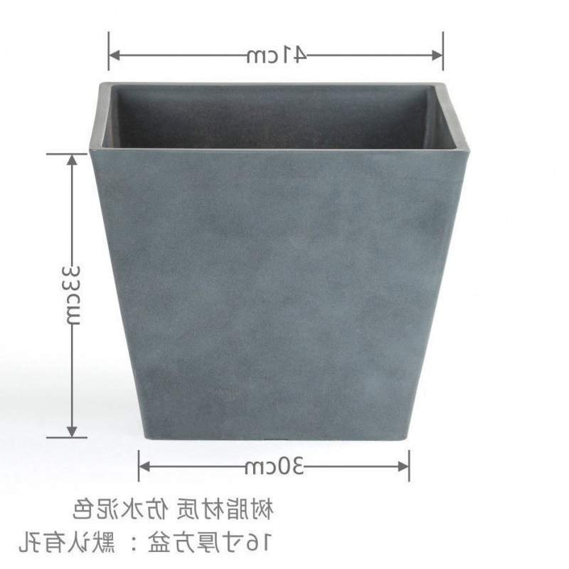 Flower pot ceramic thick square wind simple living room balcony plastic rectangle cement color net red cross-border