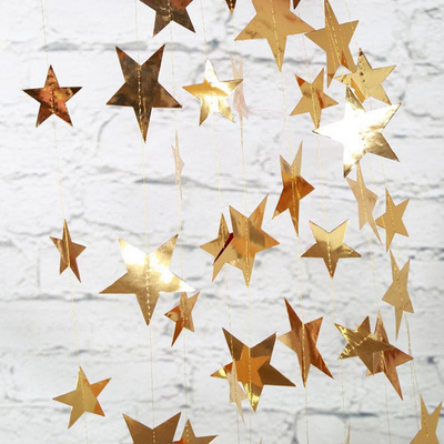 4M Snowflake Star Shape Paper Garland Christmas Decoration for Home Noel Navidad Tree Ornaments Xmas New Year Party Decor