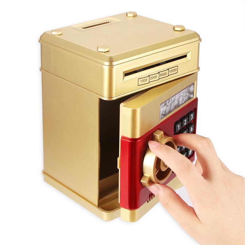 Electronic Piggy Bank Box Money Boxes For Children Digital Coins Cash Saving Safe Deposit Mini ATM Machine Kid Xmas Gifts