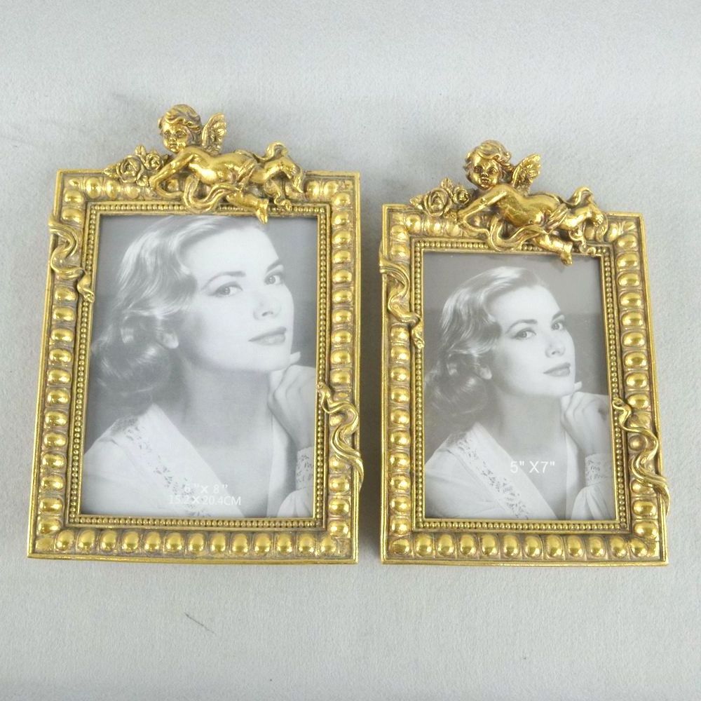 Luxury Gold Picture Photo Frame Custom Gifts Handmade Resin Photo Frame For Home Decoration