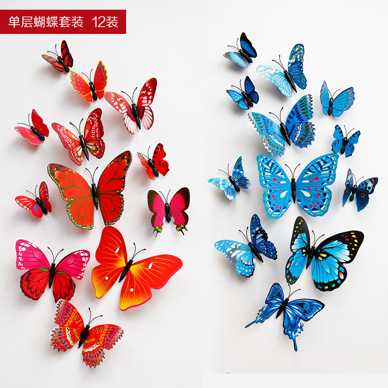 New Butterfly Flower vine bathroom stickers home decoration wall decals for toilet decorative sticker