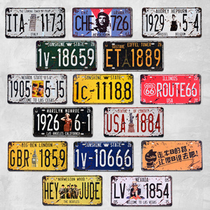 Retro Metal Tin Sign Plaque Industrial Style Iron License Plate Restaurant Bar Cafe Wall Decor Home Decoration Painting