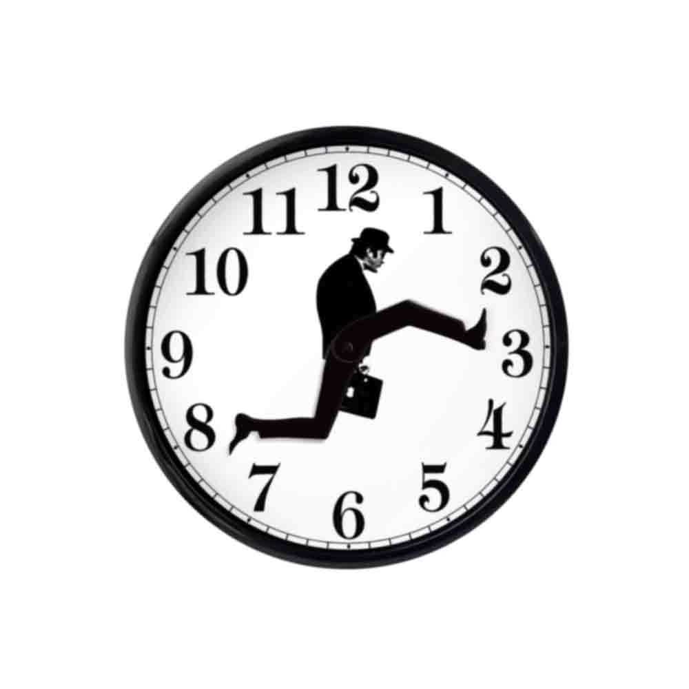 Ministry Of Silly Walk Comedian Home Decor Novelty Wall Watch Funny Walking Silent Mute Clock