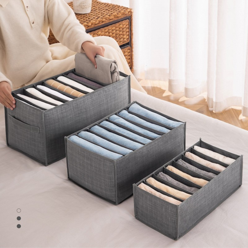 Fabric Bedroom Closet Bra T-shirt Baby Drawers Organizer Boxes Save Clothes Separator Wardrobe Storage Organization