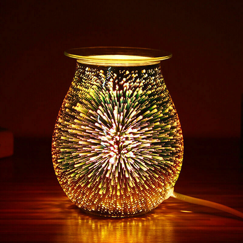 Newest Arrival Aroma Electric Melt Burner 3D Firework Lamp Night Light Wax Warmer UK US AU EU Plug