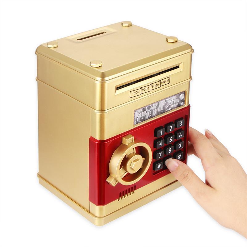 Electronic Piggy Bank Box Money Boxes For Children Digital Coins Cash Saving Safe Deposit Mini ATM Machine Kid Xmas Gifts